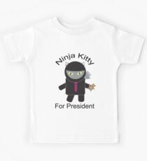 Ninja Kitty for President Kids Tee