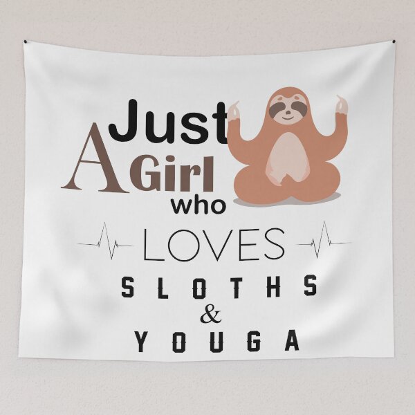 Item preview, Tust A Girl W ho Loves Sloths And Youga / sloths gift / sloths t-shirts / cloths gift for girls designed and sold by Aymane8718.