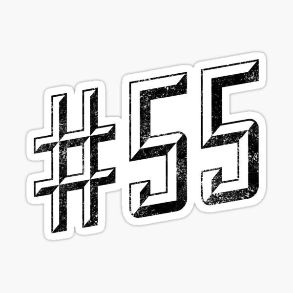 55 Gold Number Fifty five Sticker for Sale by Kiwwwi