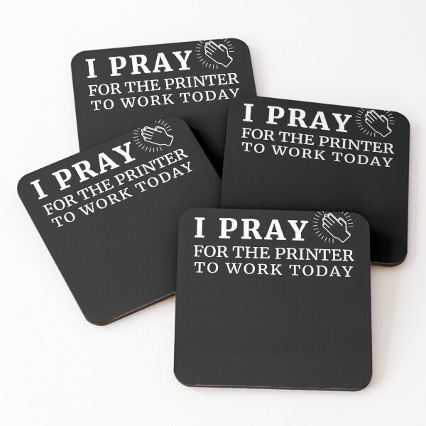 Item preview, I Pray For The Printer To Work Today - Funny Religious Prayer designed and sold by MadPanda.