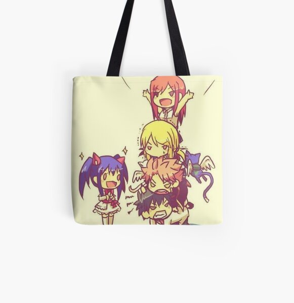 Chibi Fairy Tail Bolsa estampada de tela