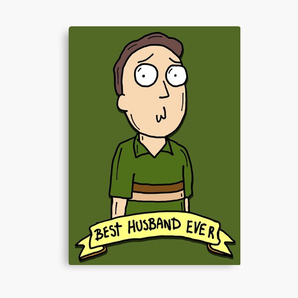 Jerry Smith from Rick and Morty™ Valentine's Day Gift: Best Husband Ever Canvas Print