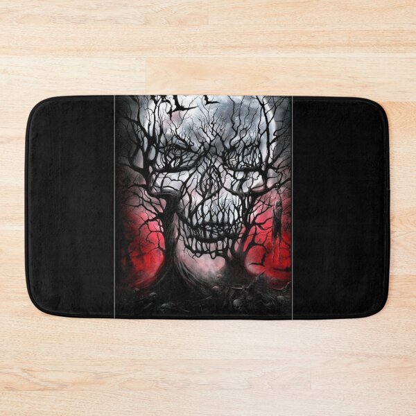 Item preview, White Skull In Dead Trees Graveyard skeleton face designed and sold by Rowena Jones.