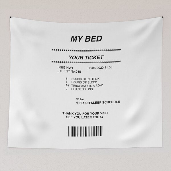 Item preview, "My bed" | Typography Comforters designed and sold by nielswoutersbe.
