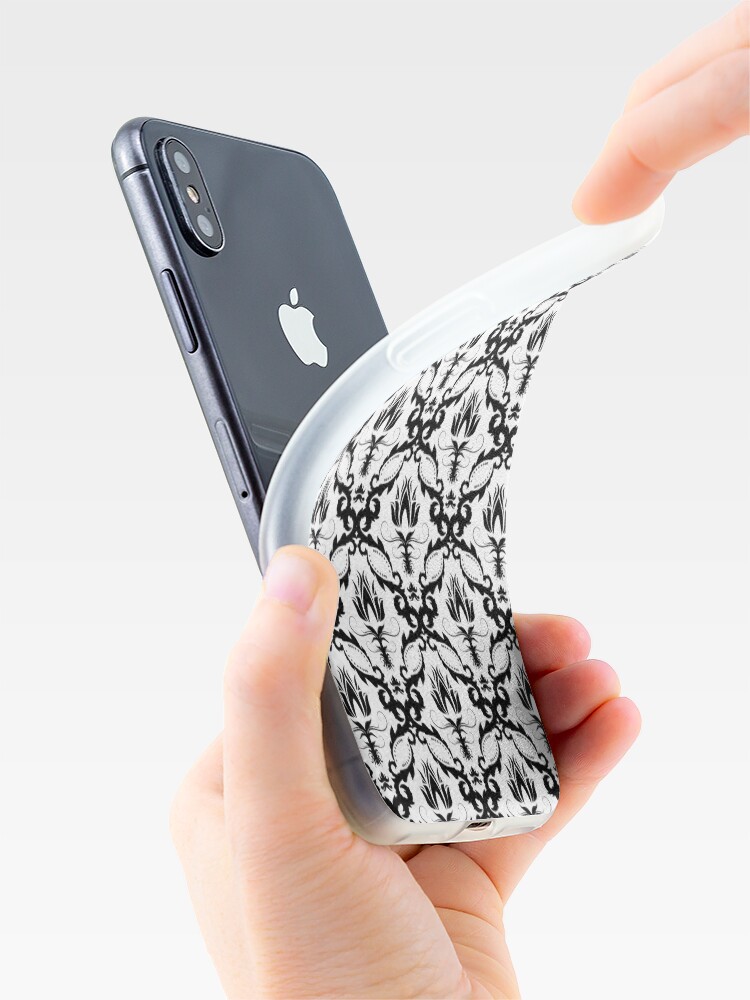 Alternate view of floral damask background iPhone Case & Cover