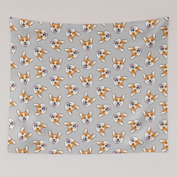 Item preview, Corgi - Pembroke Welsh Corgi Dog Breed - grey designed and sold by littlearrow.