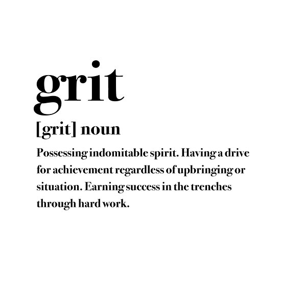 "Grit definition" Poster by corbrand Redbubble