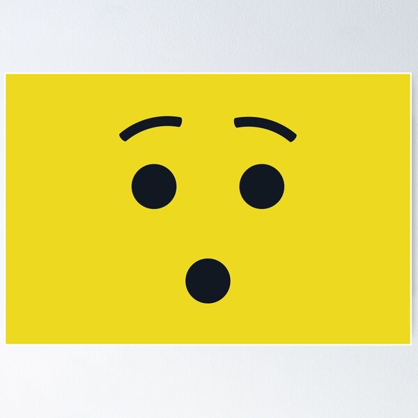 Cartoon Yellow Smiley Face Emoji Emoticon Surrendering in Fear Posters, Art  Prints by - Interior Wall Decor #1413892