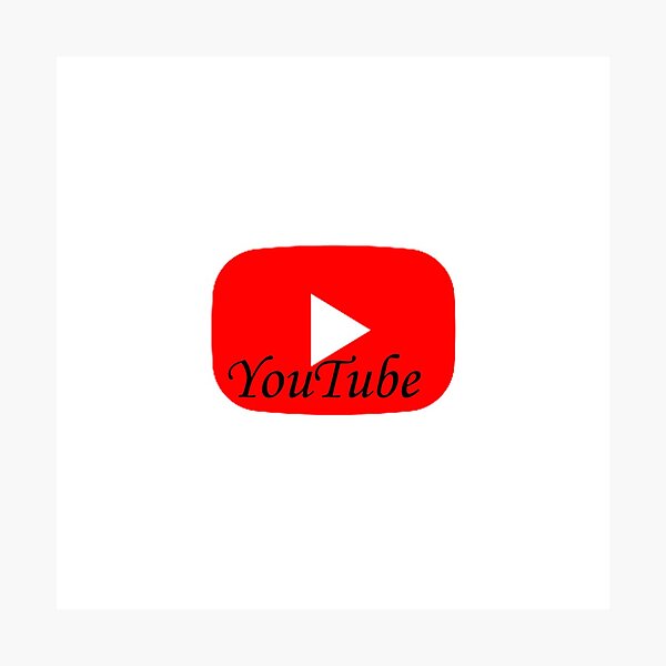 Youtube Logo Photographic Prints Redbubble - younoob logo roblox