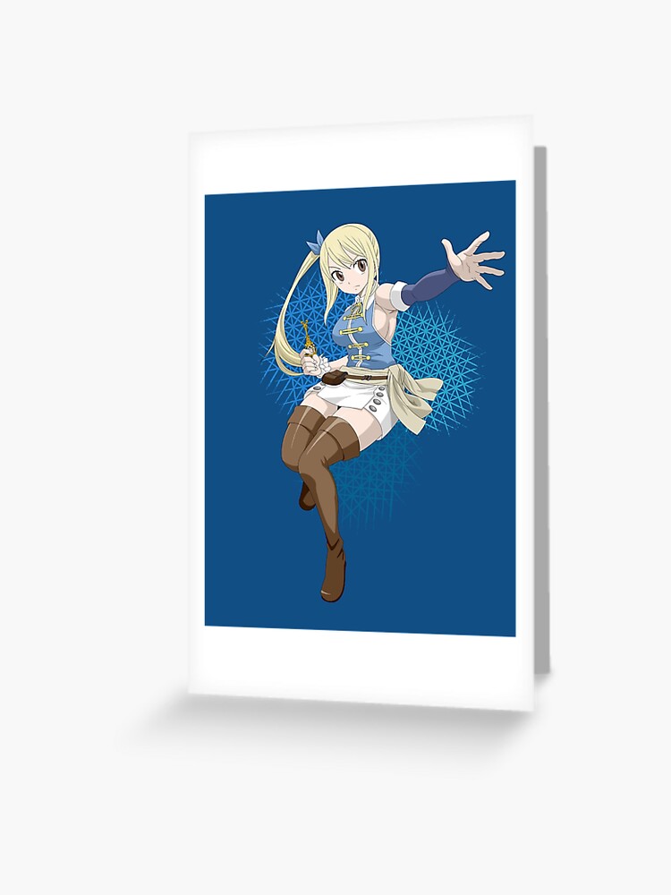 Carte De Vœux Fairy Tail Lucy Par Falchi Redbubble