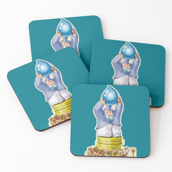 Item preview, begging for a drop of water and banker political illustration designed and sold by nuvolanevicata.