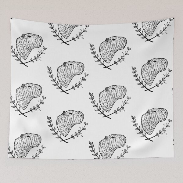Item preview, Capybara folk style designed and sold by piastrelli.