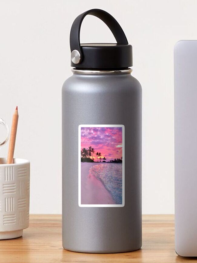 Thumbnail 1 of 3, Sticker, Sunset on a Beach designed and sold by paytonstach.