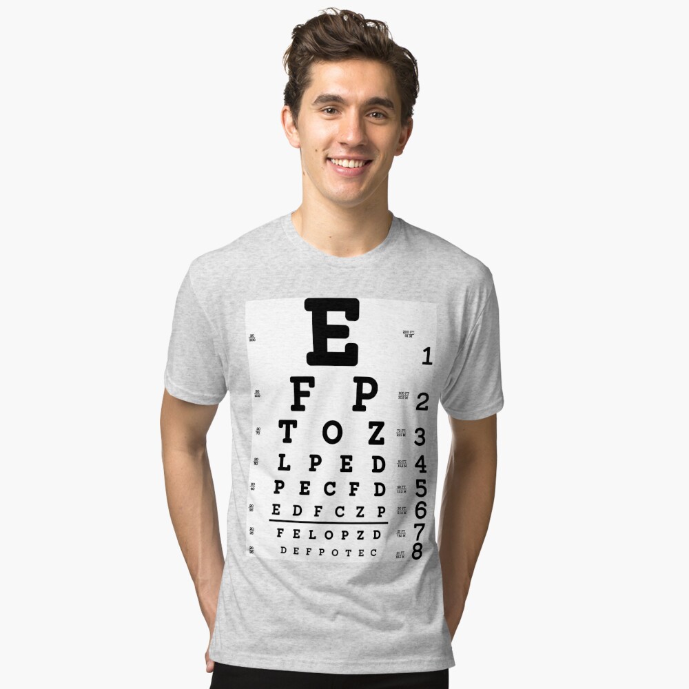 Eye Test Chart Sticker – True Jersey