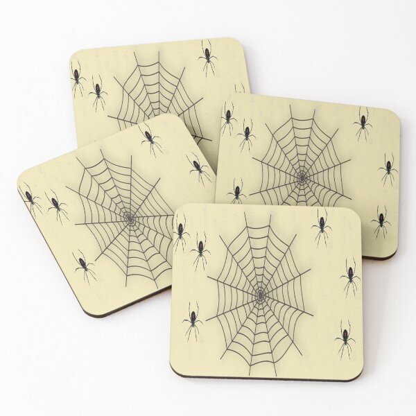 Item preview, Spiderweb and spiders brown pattern designed and sold by tetibright.