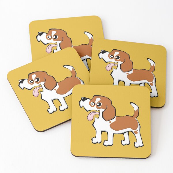 Item preview, Beagle - Red and White (Full Body) YELLOW BG designed and sold by TheChicken.