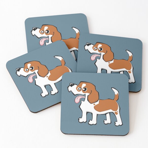 Item preview, Beagle - Red and White (Full Body) BLUE BG designed and sold by TheChicken.