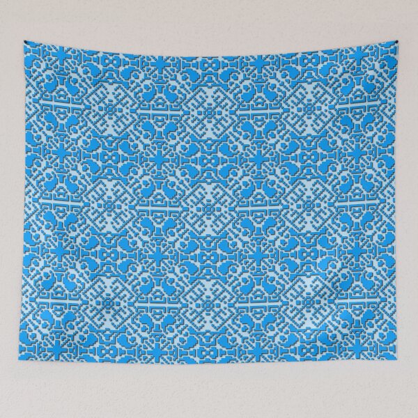 Item preview, Seamless Pixel Blue Pattern designed and sold by Gavirlas.