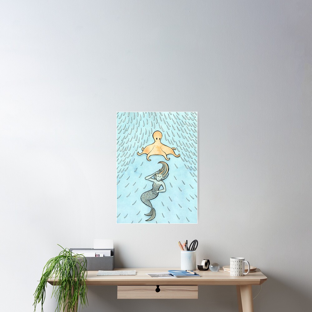 The Mermaid's Umbrella Poster