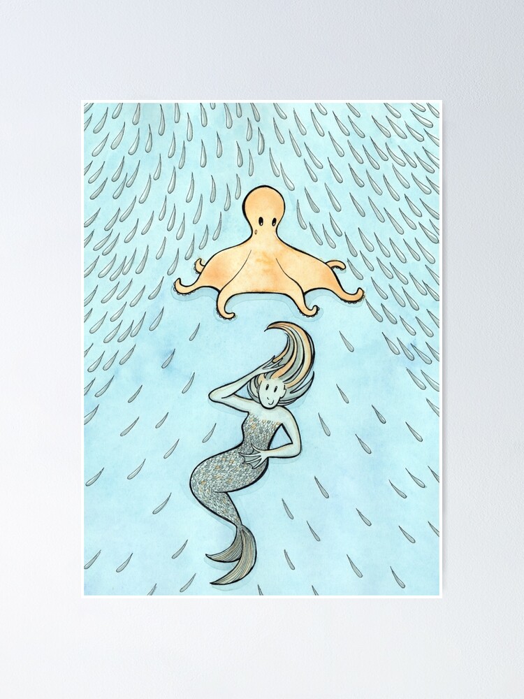 Alternate view of The Mermaid's Umbrella Poster
