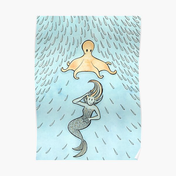 The Mermaid's Umbrella Poster