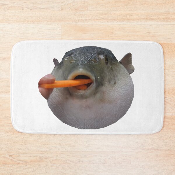 Item preview, pufferfish eating carrot designed and sold by plabfish.