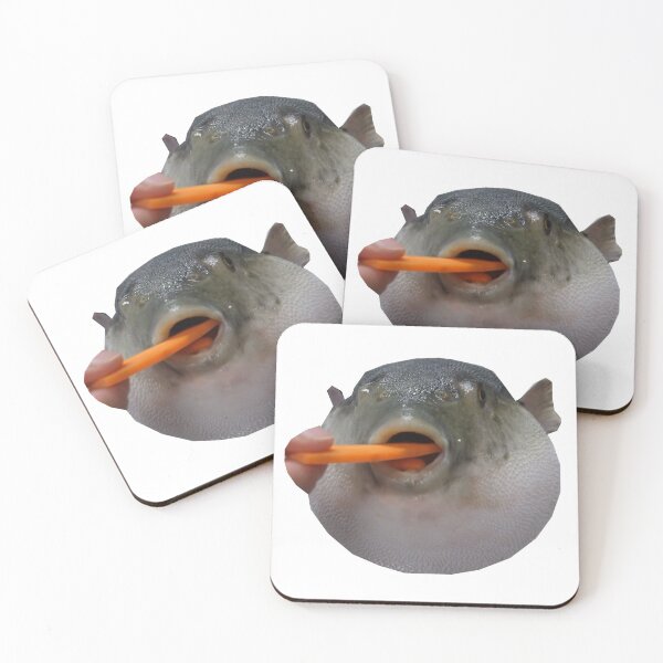 Item preview, pufferfish eating carrot designed and sold by plabfish.