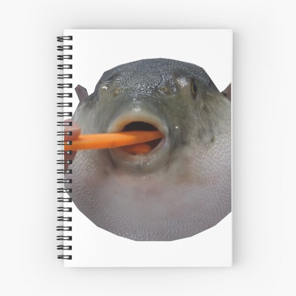 Item preview, pufferfish eating carrot designed and sold by plabfish.