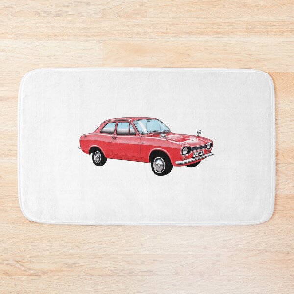 Item preview, Ford Escort Mk1 2-door saloon illustration designed and sold by Retroblast.