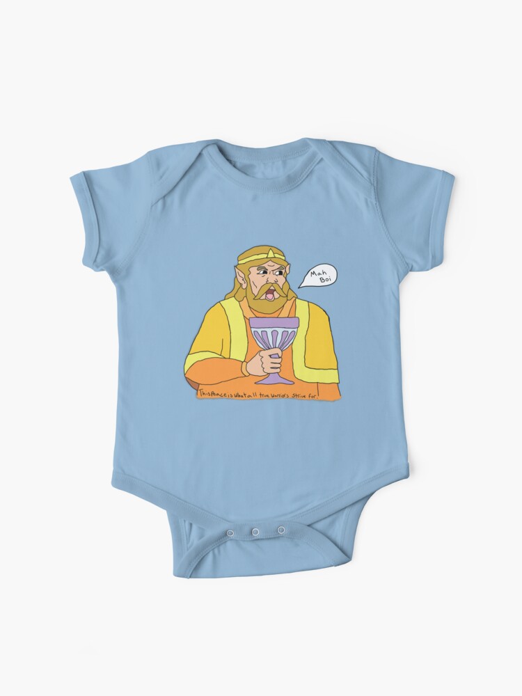 The King Of Hyrule Mah Boi Baby One Piece By Helloashwee Redbubble