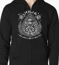 Victorian OUIJA Planchette Zipped Hoodie