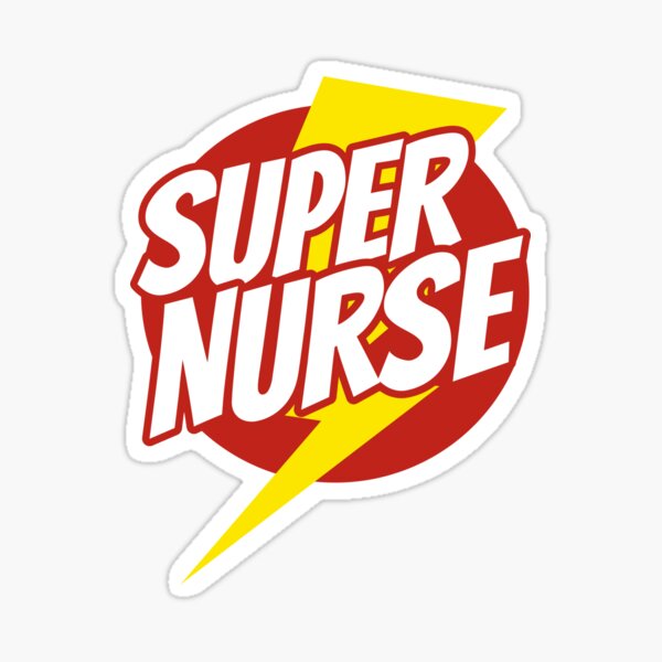 Super Nurse - Funny Nursing Superhero - Lightning Edition Sticker