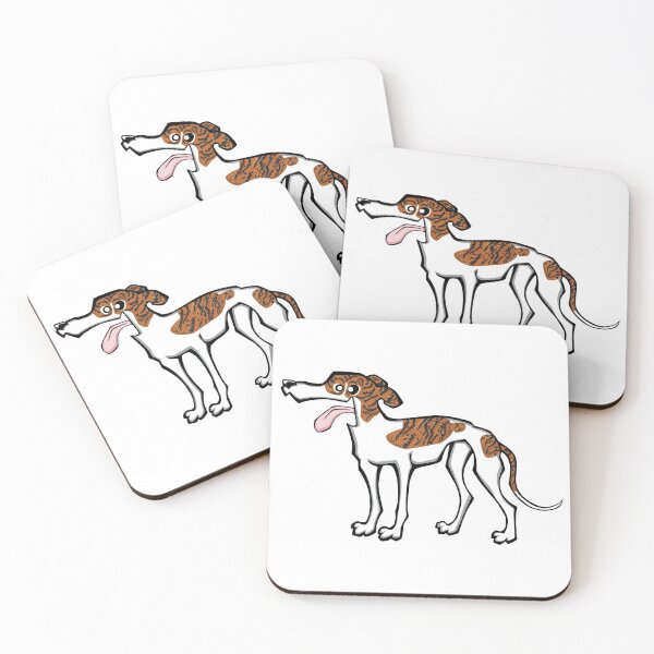 Item preview, Greyhound - Dark Brindle and White (Full Body) WHITE BG designed and sold by TheChicken.