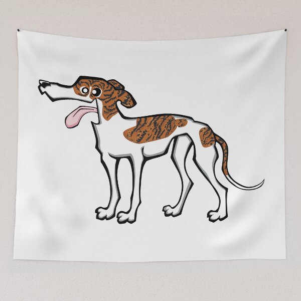 Item preview, Greyhound - Dark Brindle and White (Full Body) WHITE BG designed and sold by TheChicken.