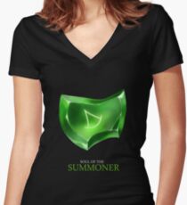 Seele des Beschwörers - schwarz Tailliertes T-Shirt mit V-Ausschnitt