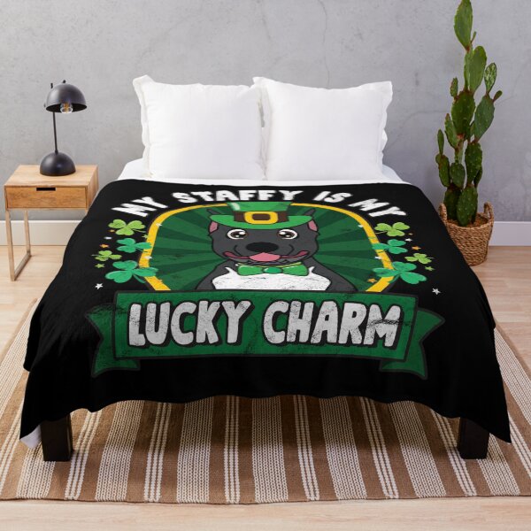 Item preview, Staffordshire Bull Terrier Staffy is my Lucky Charm St Patricks designed and sold by rafaeltto.