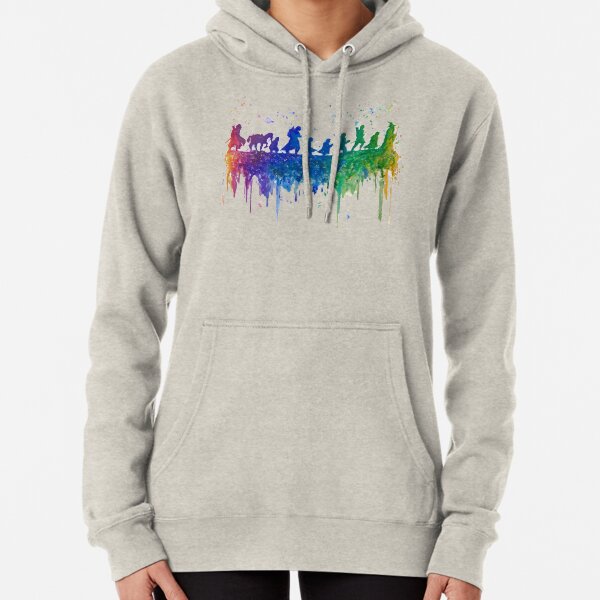 rainbow paint drip hoodie
