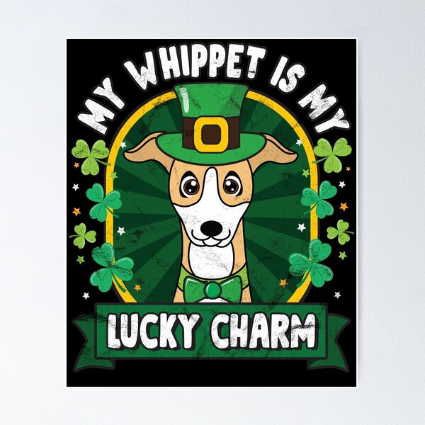 Artikelvorschau, Whippet is my Lucky Charm St Patricks entworfen und verkauft von rafaeltto.