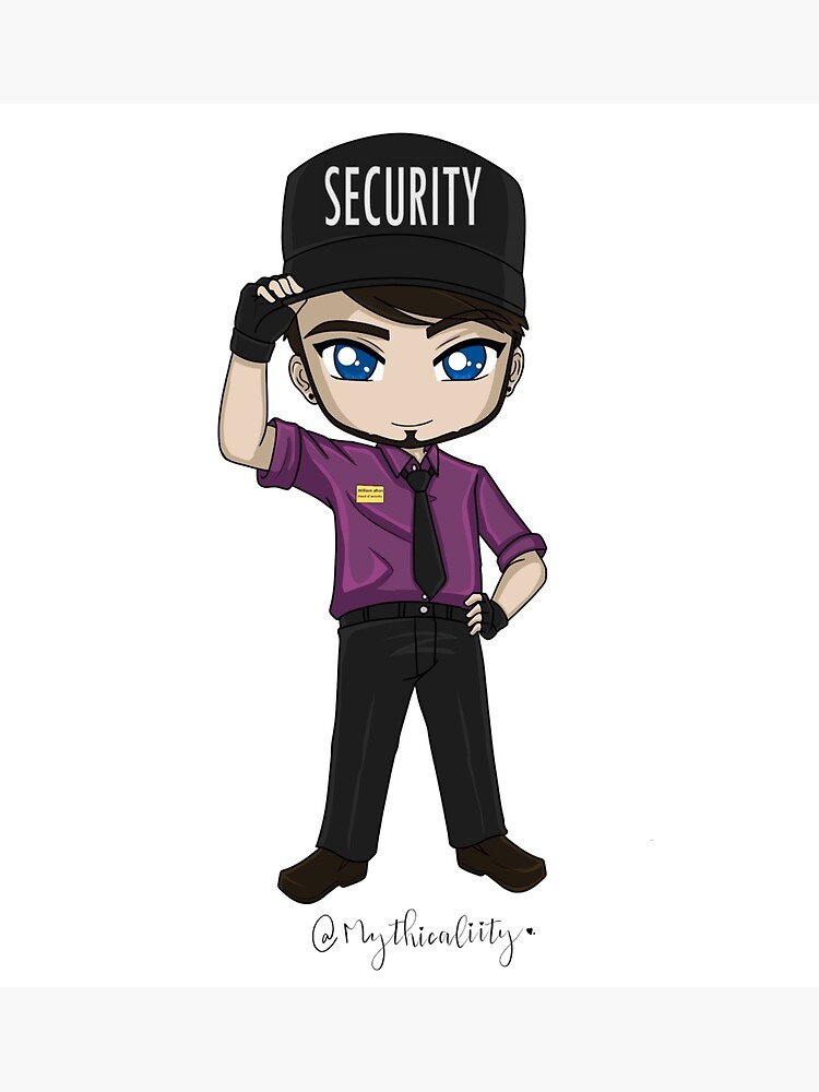 "Purple Security Guard Mythicaliity Cosplay " Sticker by Mythicaliity