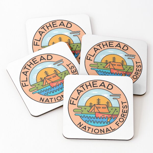 Item preview, Flathead National Forest Montana Camping Canoe designed and sold by DESTINATIONS DECAL DOS.
