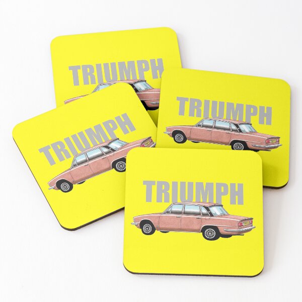 Item preview, Triumph 2500 TC saloon car illustration (with text) designed and sold by Retroblast.