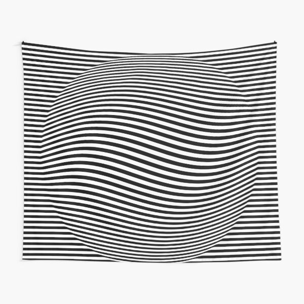 stripes bulge twist - op art Tapestry