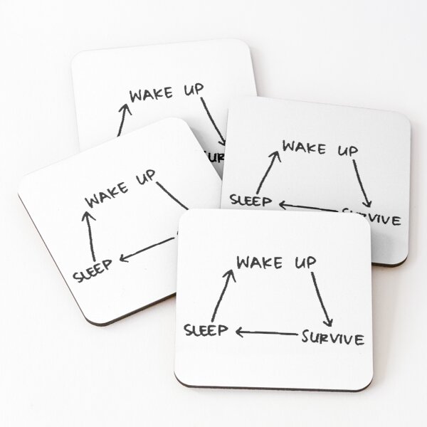 Item preview, Wake Up > Survive > Sleep >Repeat designed and sold by DoodleDashCollective.
