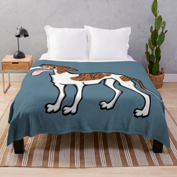 Item preview, Greyhound - Dark Brindle and White (Full Body) BLUE BG designed and sold by TheChicken.