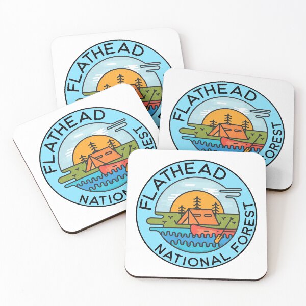 Item preview, Flathead National Forest Montana Camping Canoe designed and sold by DESTINATIONS DECAL DOS.