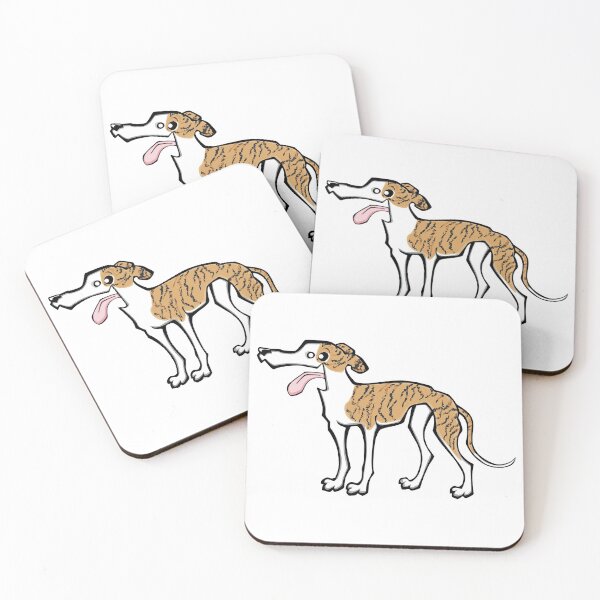 Item preview, Greyhound - Light Brindle and White (Full Body) WHITE BG designed and sold by TheChicken.
