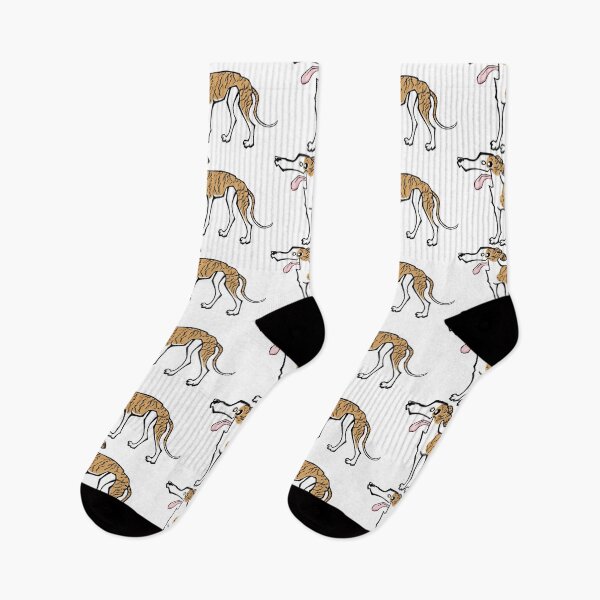 Item preview, Greyhound - Light Brindle and White (Full Body) WHITE BG designed and sold by TheChicken.