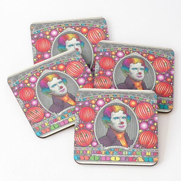 Item preview, Funny Money Two Dollars Thomas Jefferson (Pink & Orange) designed and sold by JoshUsmani.