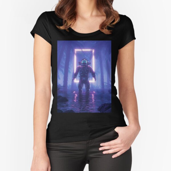 Lost In The Neon Jungle Fitted Scoop T-Shirt