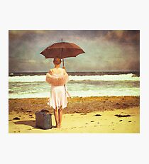 Waiting for her ship to come in Photographic Print